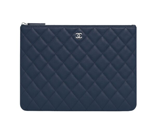 Pochette zippée classique Bleu